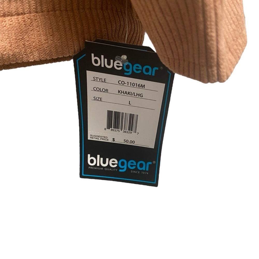 Men’s BluGear Hooded Lightweight Corduroy Camel Shacket - Picture 7 of 9